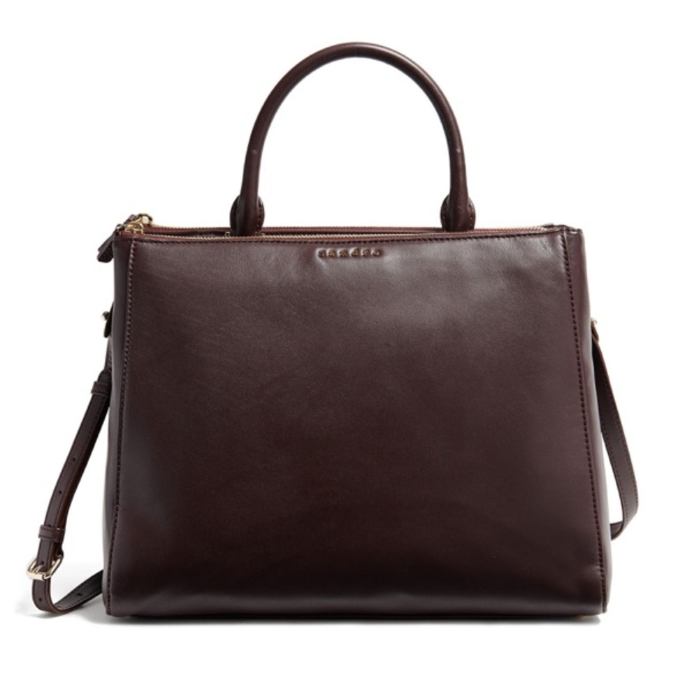 Sandro top handle leather bag